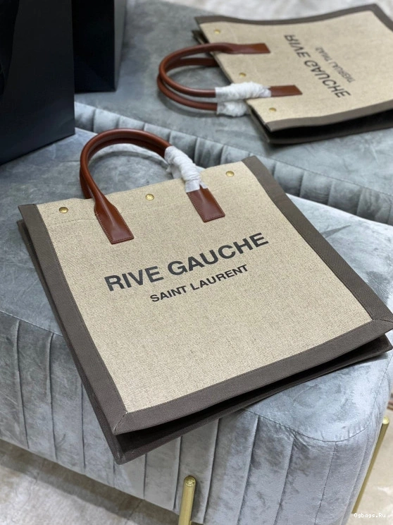 GAUCHE SHOPPING COTTON LINEN YSL AND BAG IN S N RIVE 0819